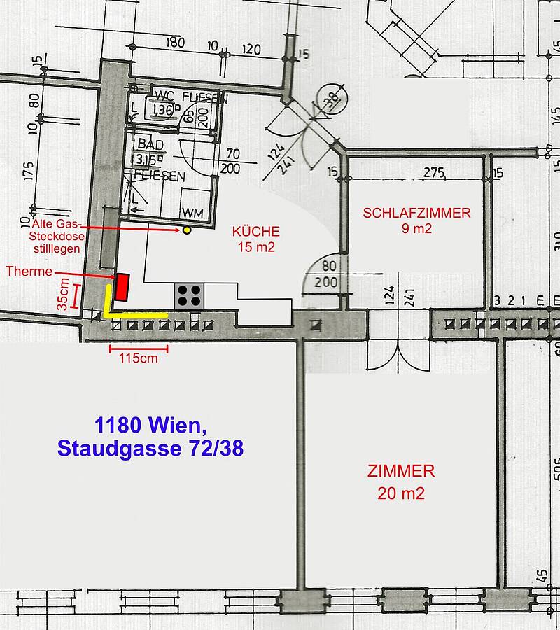Gemütliche Altbauwohnung im 2. Stock in 1180 Wien